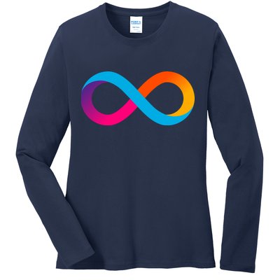 Internet Computer Icp Cryptocurrency Logo Ladies Long Sleeve Shirt