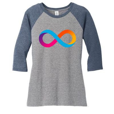 Internet Computer Icp Cryptocurrency Logo Women's Tri-Blend 3/4-Sleeve Raglan Shirt