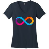 Internet Computer Icp Cryptocurrency Logo Women's V-Neck T-Shirt