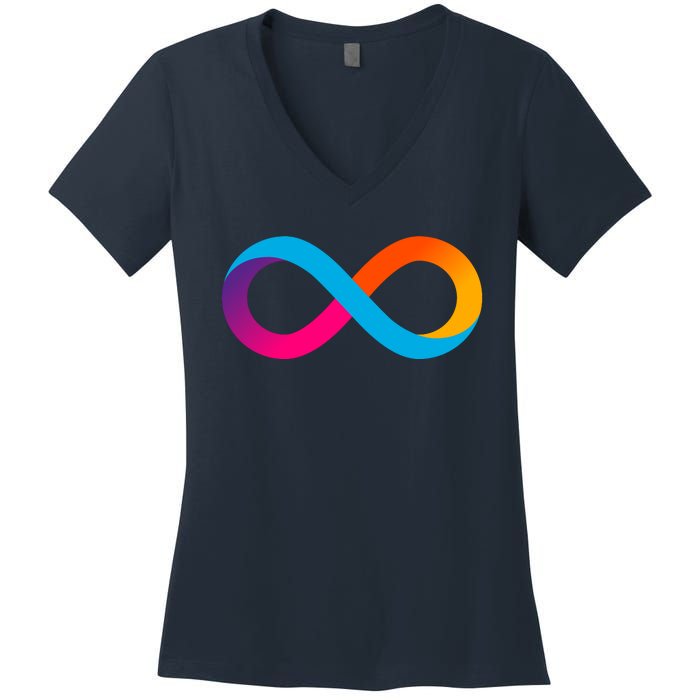 Internet Computer Icp Cryptocurrency Logo Women's V-Neck T-Shirt