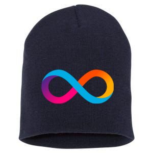 Internet Computer Icp Cryptocurrency Logo Short Acrylic Beanie