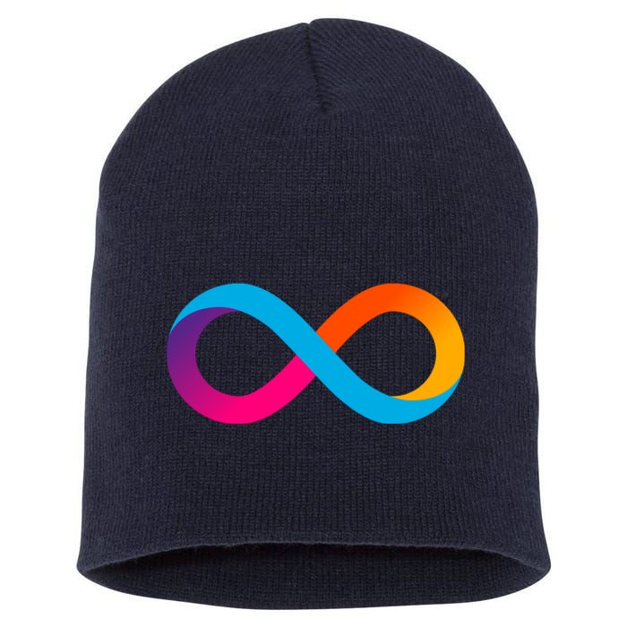 Internet Computer Icp Cryptocurrency Logo Short Acrylic Beanie