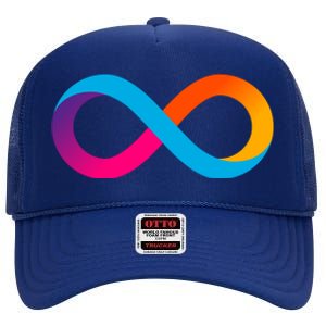 Internet Computer Icp Cryptocurrency Logo High Crown Mesh Back Trucker Hat