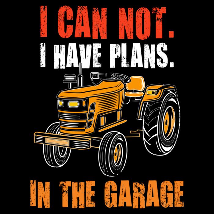 I Cant I Have Plans In The Garage Gift Funny Tractor Cool Gift Impact Tech Backpack