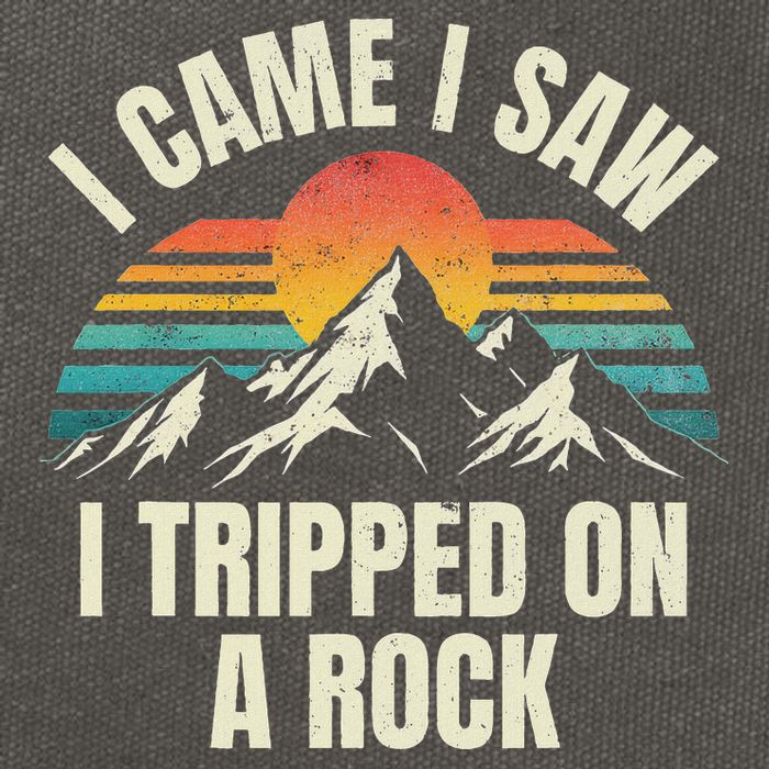I Came I Saw I Tripped On A Rock Camping Hiking Adventure Cotton Canvas Backpack