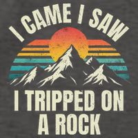 I Came I Saw I Tripped On A Rock Camping Hiking Adventure Vector Backpack