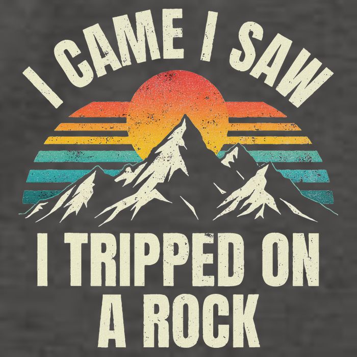 I Came I Saw I Tripped On A Rock Camping Hiking Adventure Vector Backpack