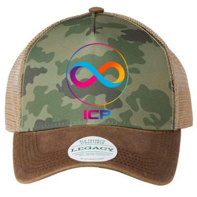 Internet Computer Icp Cryptocurrency Logo Emblem Legacy Tie Dye Trucker Hat
