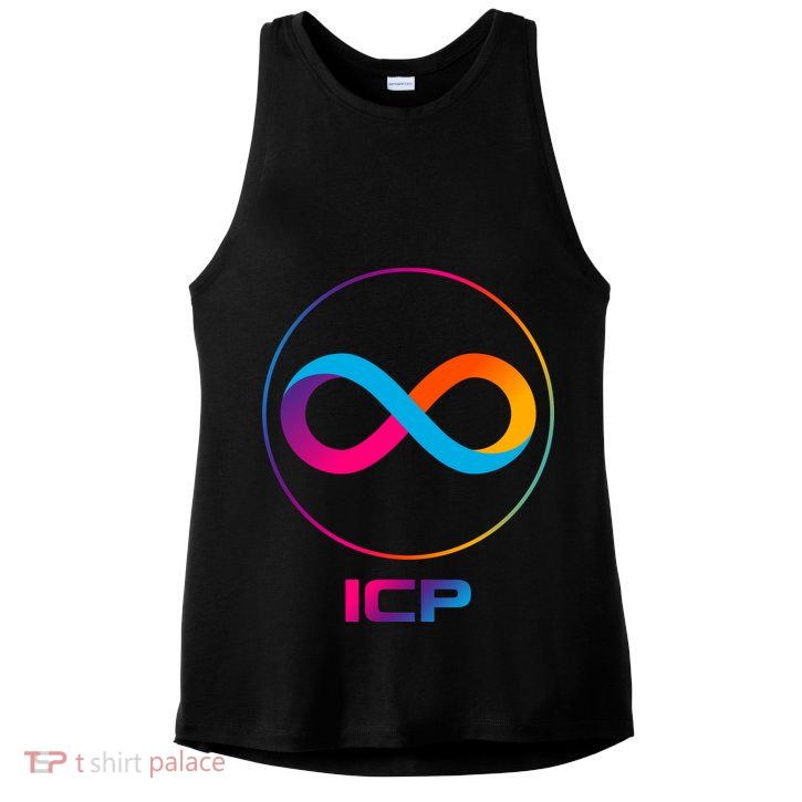 Internet Computer Icp Cryptocurrency Logo Emblem Ladies PosiCharge Tri-Blend Wicking Tank