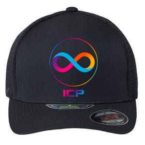 Internet Computer Icp Cryptocurrency Logo Emblem Flexfit Unipanel Trucker Cap