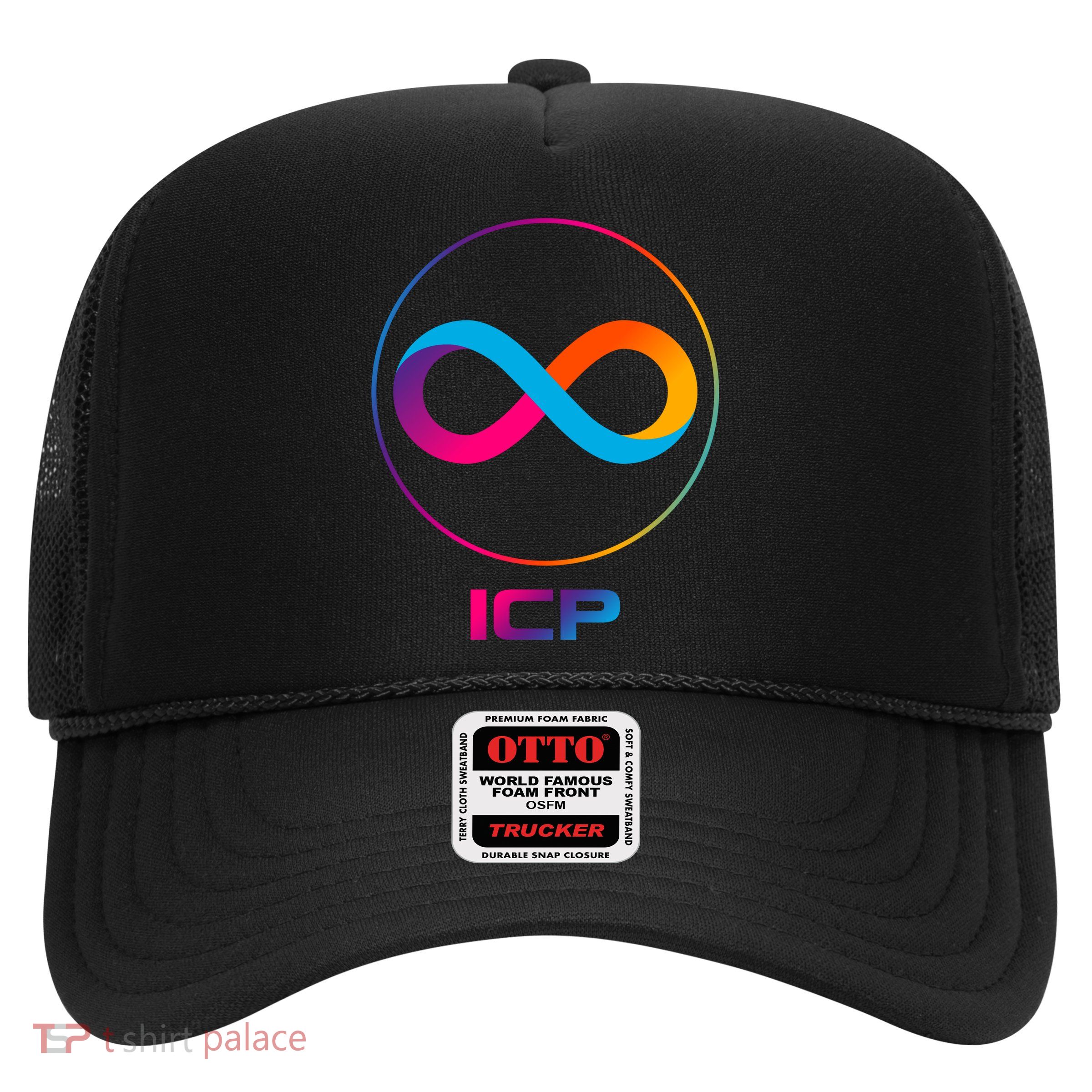 Internet Computer Icp Cryptocurrency Logo Emblem Trucker Hat