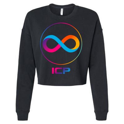 Internet Computer Icp Cryptocurrency Logo Emblem Cropped Pullover Crew