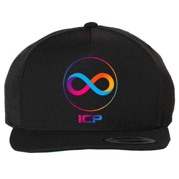 Internet Computer Icp Cryptocurrency Logo Emblem Wool Snapback Cap