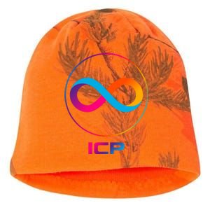 Internet Computer Icp Cryptocurrency Logo Emblem Kati - Camo Knit Beanie