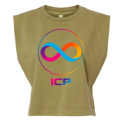 Internet Computer Icp Cryptocurrency Logo Emblem Garment-Dyed Women's Muscle Tee