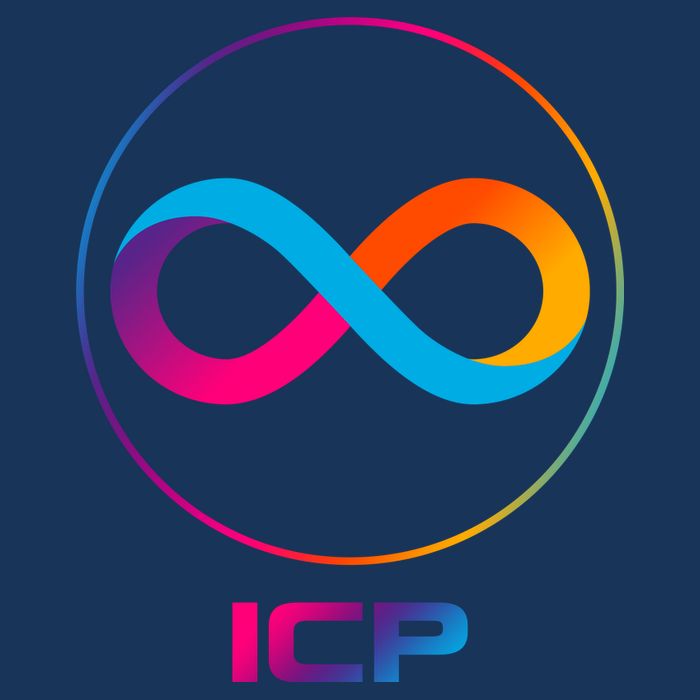 Internet Computer Icp Cryptocurrency Logo Emblem 7 Panel Mesh Trucker Snapback Hat