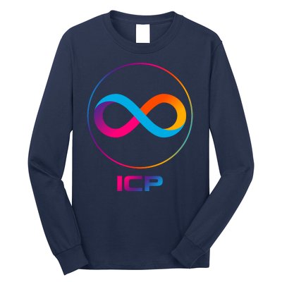 Internet Computer Icp Cryptocurrency Logo Emblem Long Sleeve Shirt