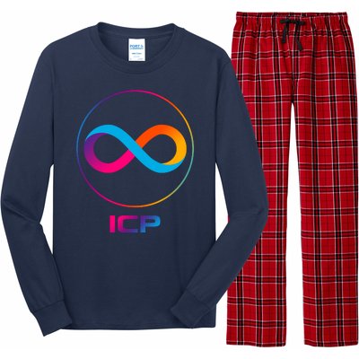 Internet Computer Icp Cryptocurrency Logo Emblem Long Sleeve Pajama Set