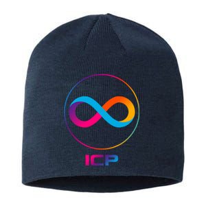 Internet Computer Icp Cryptocurrency Logo Emblem Sustainable Beanie