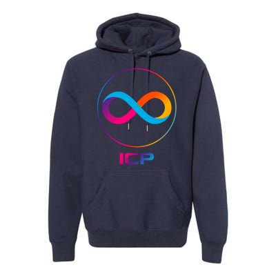 Internet Computer Icp Cryptocurrency Logo Emblem Premium Hoodie