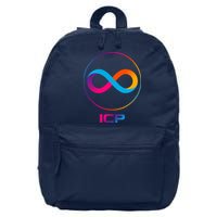 Internet Computer Icp Cryptocurrency Logo Emblem 16 in Basic Backpack