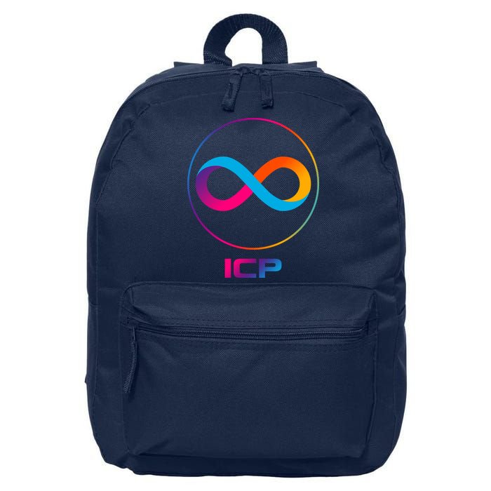 Internet Computer Icp Cryptocurrency Logo Emblem 16 in Basic Backpack