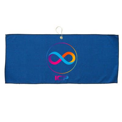 Internet Computer Icp Cryptocurrency Logo Emblem Large Microfiber Waffle Golf Towel