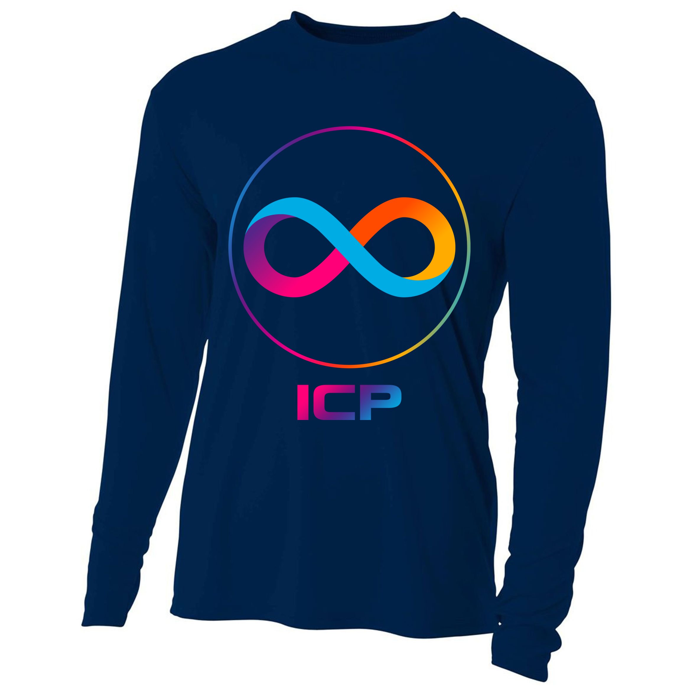 Internet Computer Icp Cryptocurrency Logo Emblem Cooling Performance Long Sleeve Crew