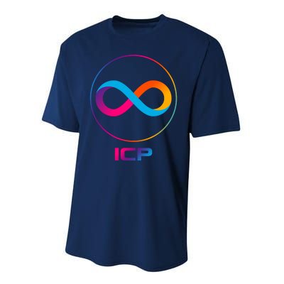 Internet Computer Icp Cryptocurrency Logo Emblem Performance Sprint T-Shirt