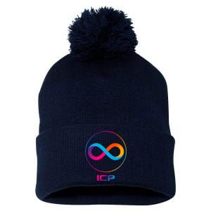 Internet Computer Icp Cryptocurrency Logo Emblem Pom Pom 12in Knit Beanie