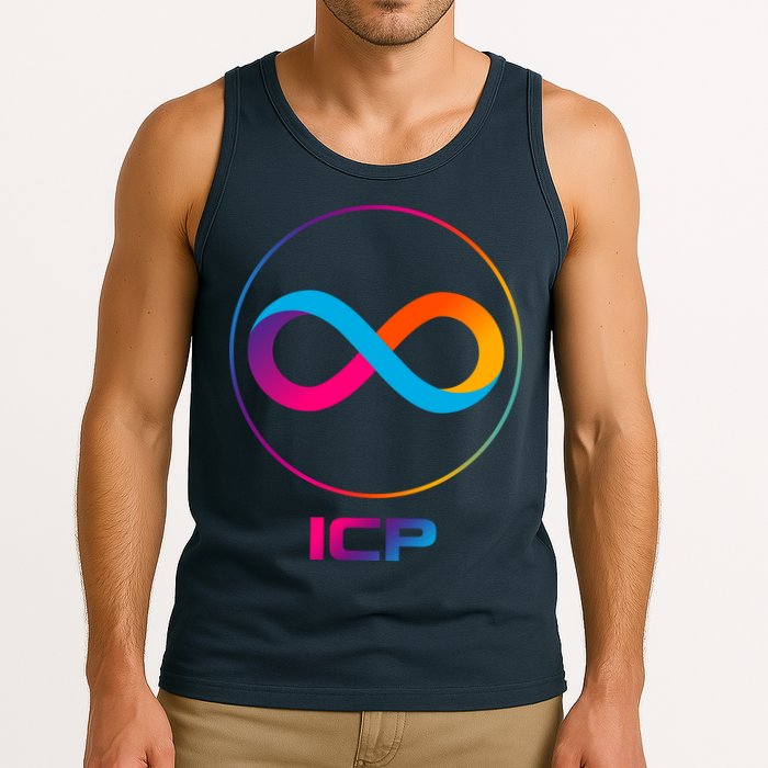 Internet Computer Icp Cryptocurrency Logo Emblem Tank Top