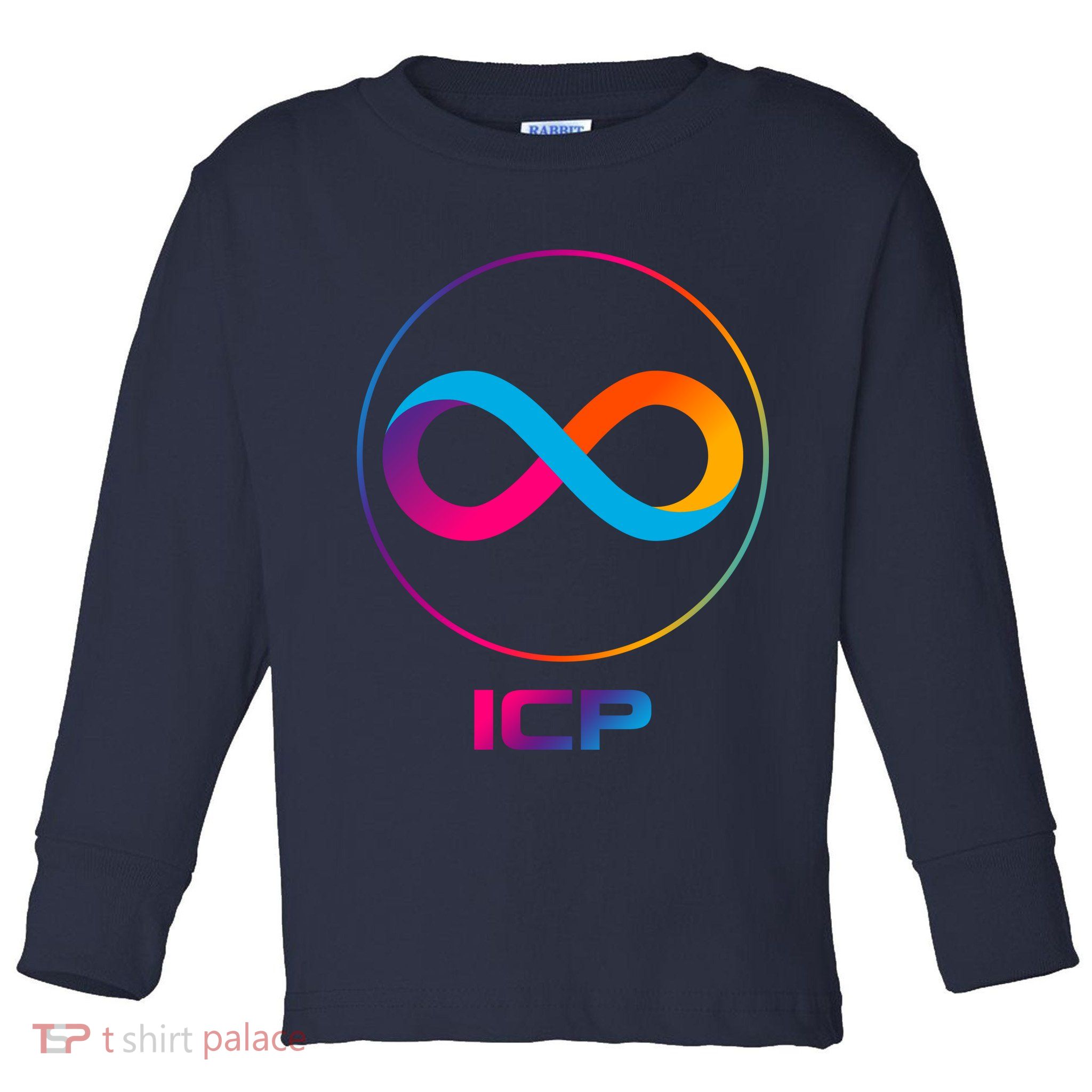 Internet Computer Icp Cryptocurrency Logo Emblem Toddler Long Sleeve Shirt