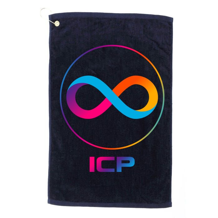 Internet Computer Icp Cryptocurrency Logo Emblem Golf Towel