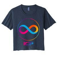 Internet Computer Icp Cryptocurrency Logo Emblem Crop Top