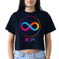 Internet Computer Icp Cryptocurrency Logo Emblem Crop Top
