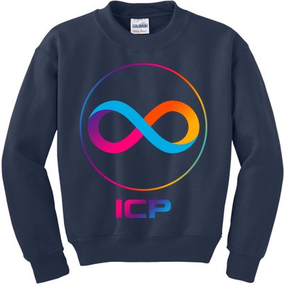 Internet Computer Icp Cryptocurrency Logo Emblem Kids Sweatshirt