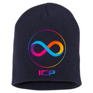 Internet Computer Icp Cryptocurrency Logo Emblem Short Acrylic Beanie