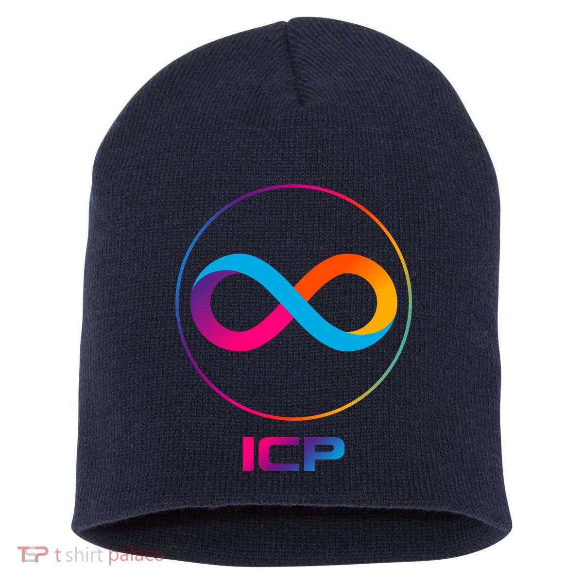 Internet Computer Icp Cryptocurrency Logo Emblem Short Acrylic Beanie