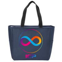 Internet Computer Icp Cryptocurrency Logo Emblem Zip Tote Bag