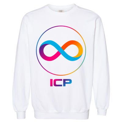Internet Computer Icp Cryptocurrency Logo Emblem Garment-Dyed Sweatshirt