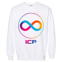 Internet Computer Icp Cryptocurrency Logo Emblem Garment-Dyed Sweatshirt