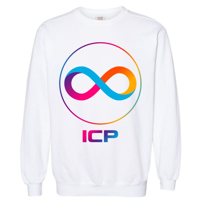 Internet Computer Icp Cryptocurrency Logo Emblem Garment-Dyed Sweatshirt