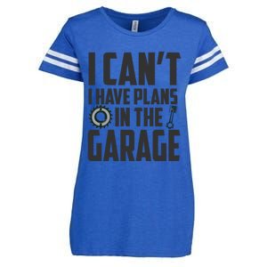 I Can't I Have Plans In The Garage Car Mechanic Gift Enza Ladies Jersey Football T-Shirt