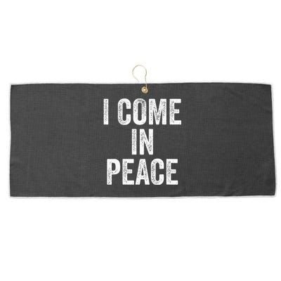 I COME IN PEACE  I'M PEACE retro Couple's Matching Large Microfiber Waffle Golf Towel