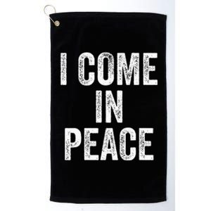 I COME IN PEACE  I'M PEACE retro Couple's Matching Platinum Collection Golf Towel