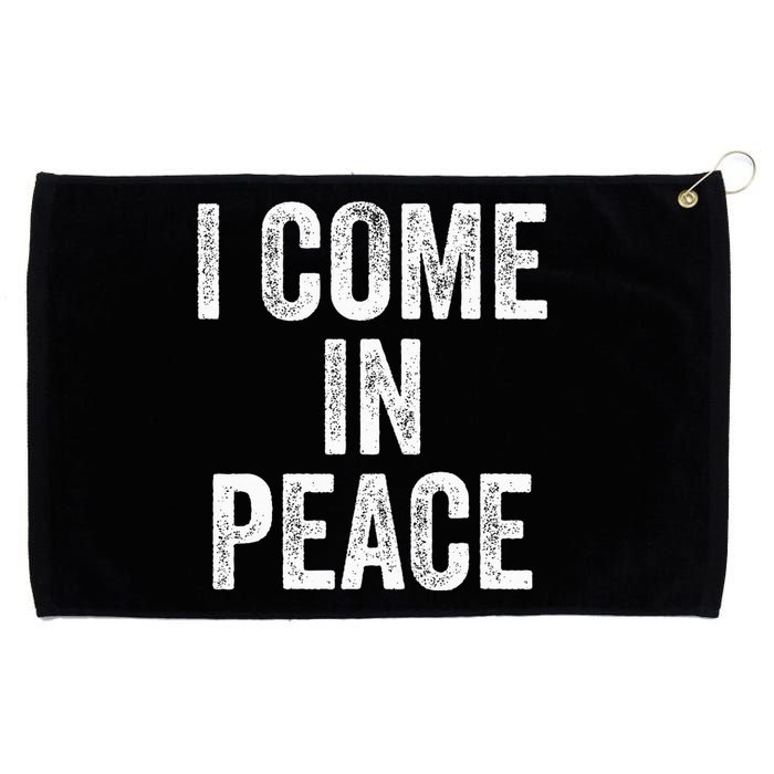 I COME IN PEACE  I'M PEACE retro Couple's Matching Grommeted Golf Towel