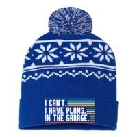 I Can't I Have Plans In The Garage Great Gift USA-Made Snowflake Beanie