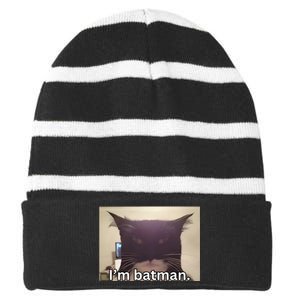 Im Catman Striped Beanie with Solid Band