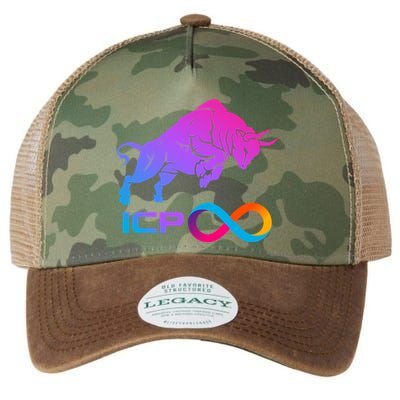 Internet Computer Icp Cryptocurrency Logo Bull Run Legacy Tie Dye Trucker Hat