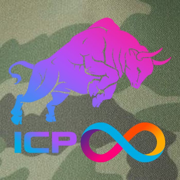 Internet Computer Icp Cryptocurrency Logo Bull Run Legacy Tie Dye Trucker Hat